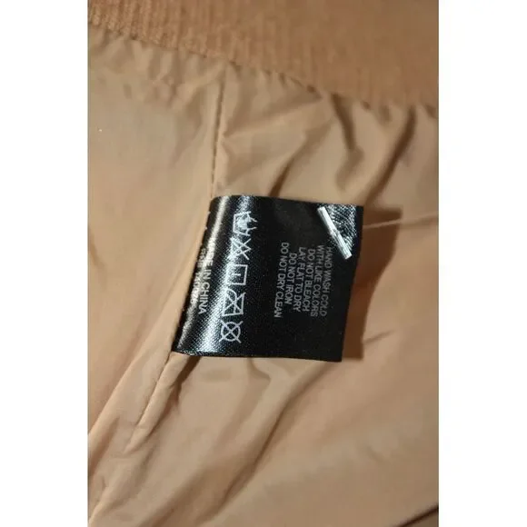 Generation Love Women Beige Puffer Bomber Nylon Button Jacket Size XS - Picture 6 of 7